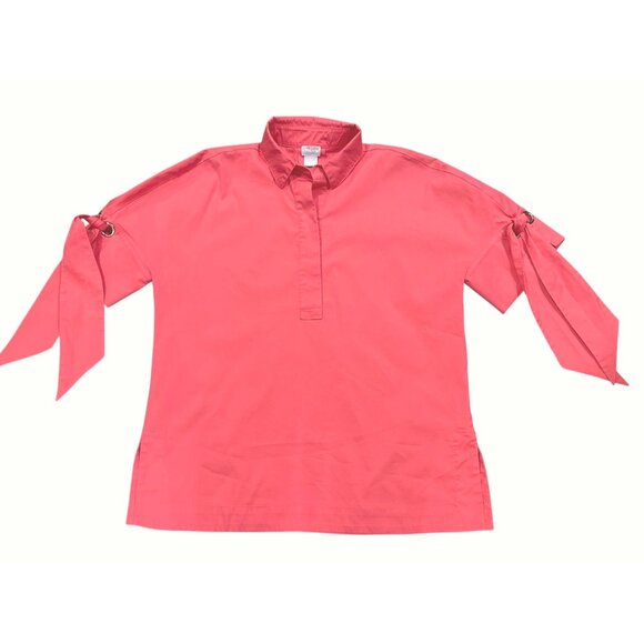 Chicos Poplin Bow and Grommet Detail Tunic - Picture 10 of 10